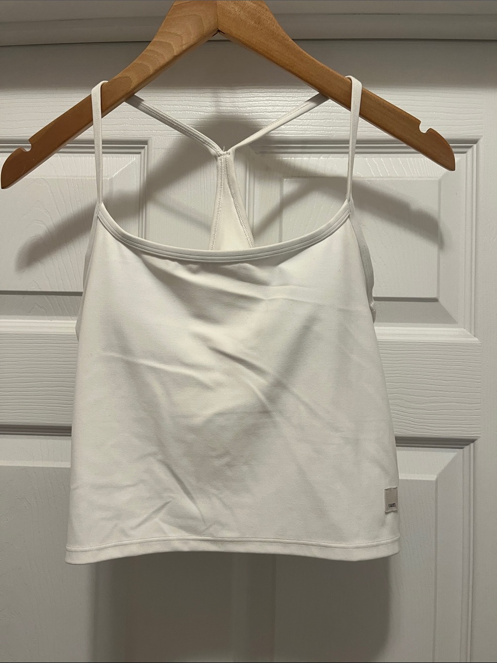 NWOT Vuori camo tank in white with inside bra and cups